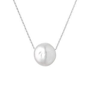 Colier perla naturala baroque cu lantisor argint DiAmanti MS21256P_W-G (Argint 925‰ 1,05 g.)